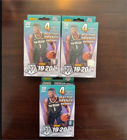 2019-20 Mosaic Basketball Hanger Box Lot of (3) Factory Sealed Ja Zion RC