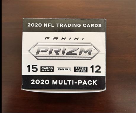 2020 Panini Prizm Football Cello Box 12 Packs Justin Herbert Burrow RC