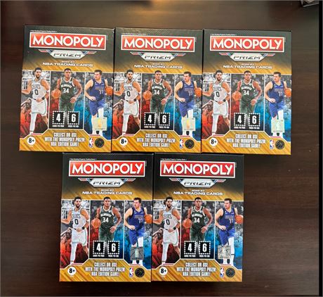 2022 Panini Prizm NBA Monopoly (5) Box Factory Sealed Lot Lebron