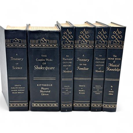 Set Of 6 Vintage Hardcover Books From The Treasury Collection