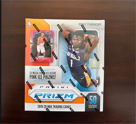 2019-20 Prizm Basketball Mega Box Walmart Factory Sealed Ja Morant Zion RC
