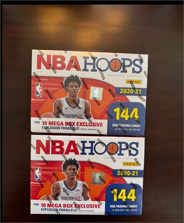 2020-21 NBA Hoops Mega Box Basketball Factory Sealed Lot Maxey Edwards RC