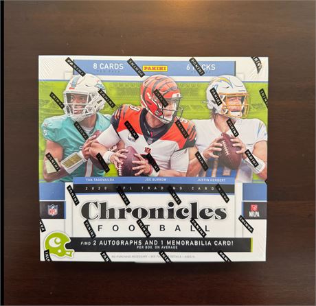 2020 Chronicles Football Factory Sealed Hobby Box Joe Burrow Justin Herbert RC