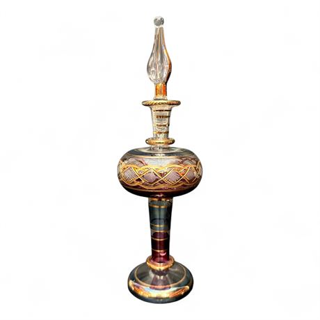 Hand-Blown Egyptian Glass Perfume Bottle