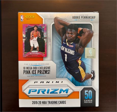 2019-20 Prizm Basketball Mega Box Empty Ja Morant Zion RC