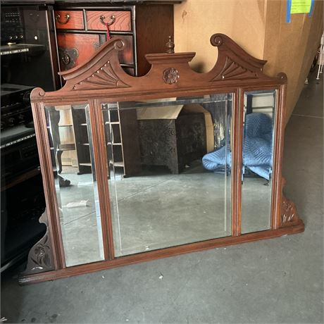 Victorian Style Overmantel Triptych Mirror