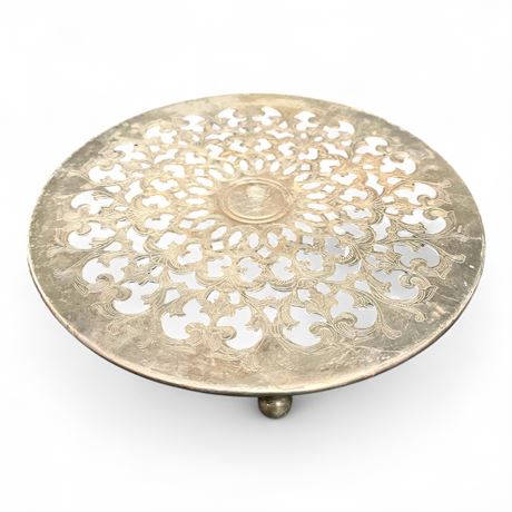 Crosby Silverplate Pierced Trivet