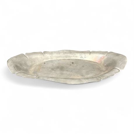 Vintage Genuine Pewter 710 Oval Tray