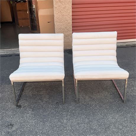 Noble House Taher Leather Accent Chairs