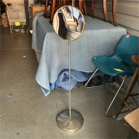 Vintage Floor Standing Magnifying Mirror