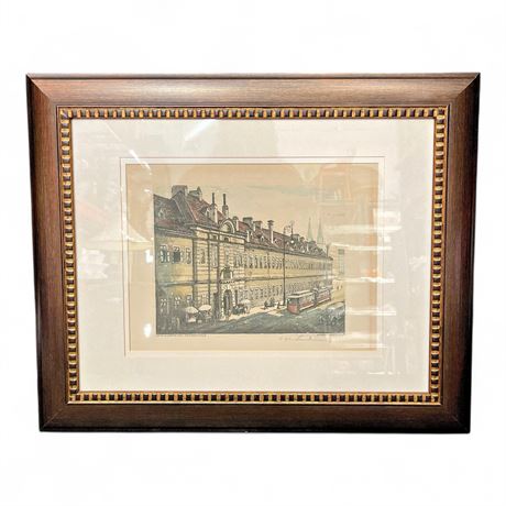 Wilhelm Landsmann, Vienna General Hospital — Signed Color Etching