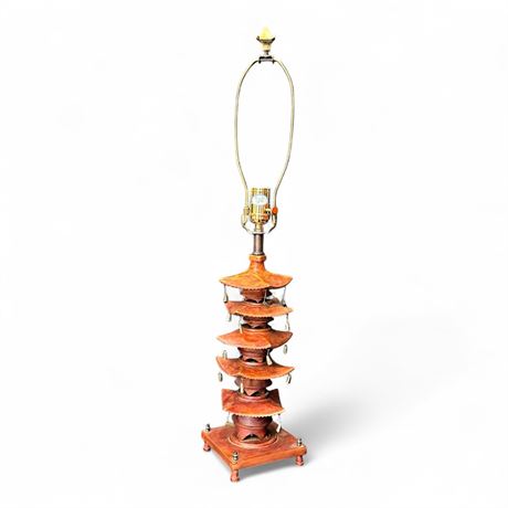 Vintage Global Views Five-Tier Pagoda Table Lamp