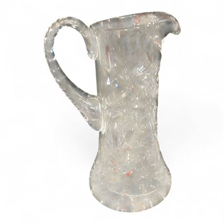 American Brilliant Period Cut Crystal Glass Pitcher