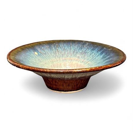 Bill Campbell Crystalline Glaze Flower Frog Bowl