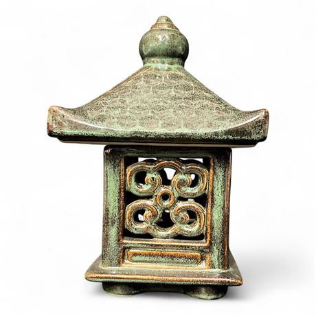 Ceramic Japanese Pagoda-Style Garden Lantern
