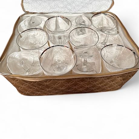 Set Of Twelve "Bridal Belle" by Fostoria Etched Water Goblets