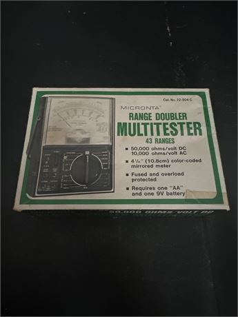 Vintage Micronta Range Doubler Multitester, Cat. No. 22-204 C