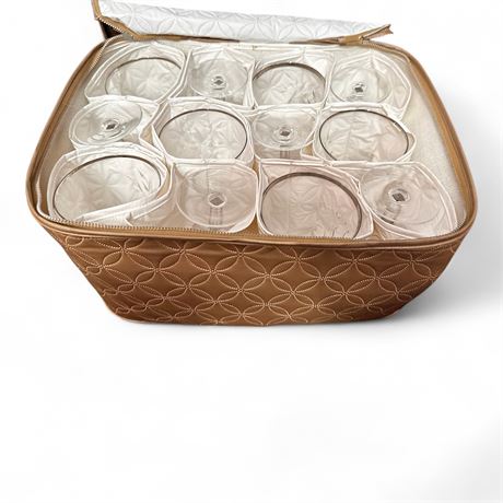 Set Of Twelve Fostoria Bridal Belle Crystal Water Goblets