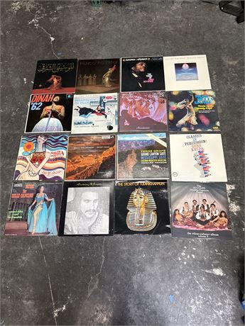 Collection Of Sixteen Vintage Vinyl Records Including Dinah Washington