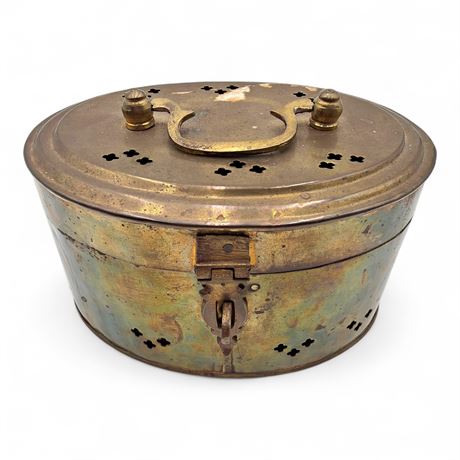 Vintage Indian Brass Cricket Box