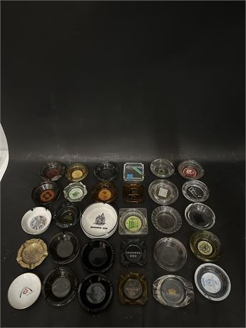 Collection Of Thirty Vintage Ashtrays