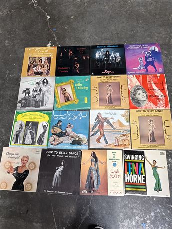 Collection Of Sixteen Vintage Vinyl Records Including Lena Horne