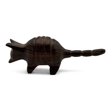 Hand-Carved Ironwood Armadillo Figurine