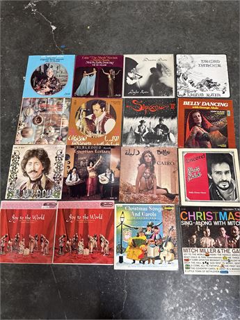 Collection Of Sixteen Vintage Vinyl Records