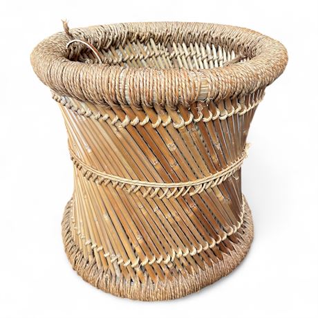 Handmade Natural Cane Bamboo Mudda Stool