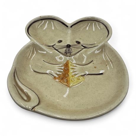 Vintage N.S. Gustin Ceramic Mouse Dish