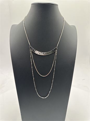 Silpada Sterling Silver 'Avant Garde' N3336 Three-Tiered Necklace