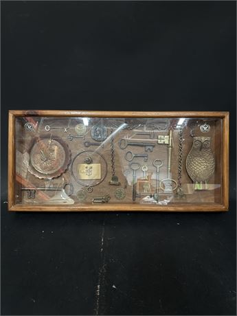 Antique Shadow Box Assemblage Art Piece