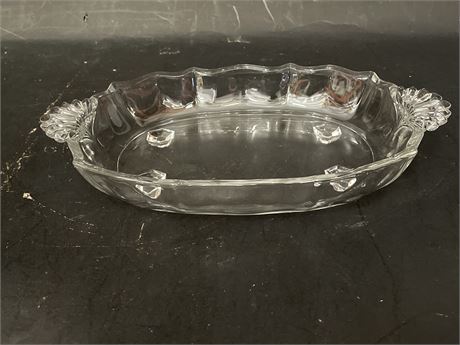 Fostoria Glass Company "American" Line 2056 Oval Soap Dish, c. 1950s