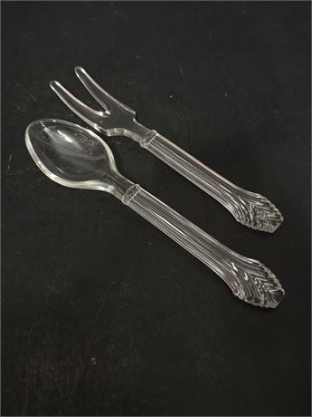 Vintage Imperial Glass Cape Cod Salad Serving Set