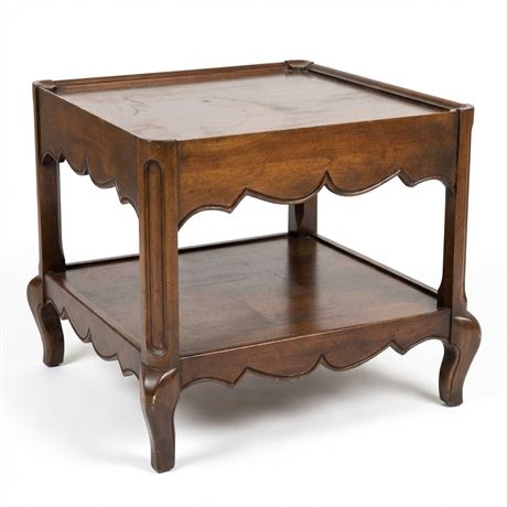 Vintage French Country Style Two-Tier End Table