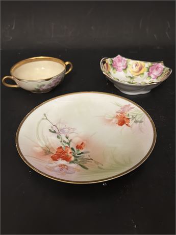 Set Of Porcelain Bowls And Teacup Florentia, Noritake, Haviland