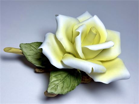 Vintage Hand-Painted Porcelain Rose Flower