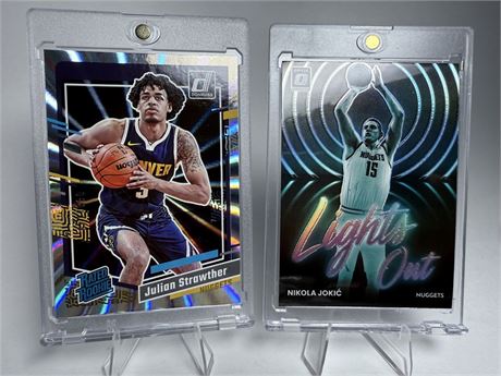 DENVER NUGGETS LOT: Julian Strawther #089/149 | Nikola Jokic “LIGHTS OUT”