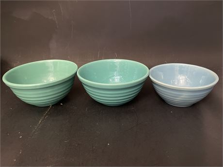 Set Of Three Bauer Ringware Bowls