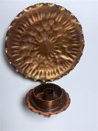 Vintage Copper Wall Candle Holder