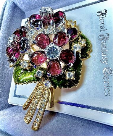Vintage Nolan Miller Floral Bouquet Brooch