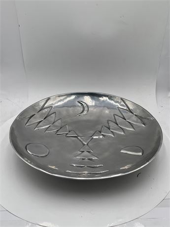 Hand-Crafted Aluminum Moon Plate by Mariposa