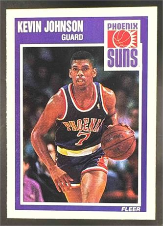 1989-90 Fleer Basketball Kevin Johnson #123 RC Phoenix Suns