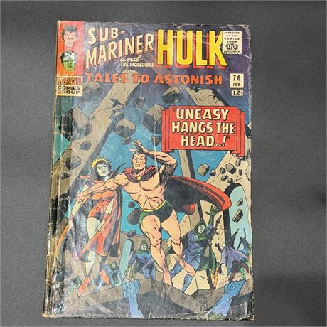 1966 Marvel Comics #76 Sub-Mariner and The Incredible Hulk Tales to Astonish