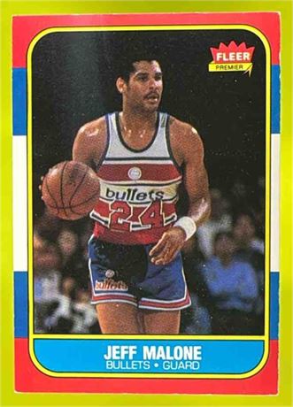 1986-87 Fleer Basketball Jeff Malone #67 RC Washington Bullets