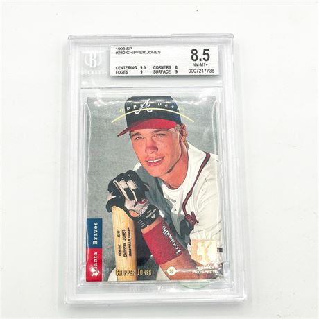 1993 SP #280 Chipper Jones Rookie BGS Graded 8.5