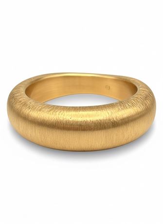 Milor Italy 14k Yellow Gold Domed Bangle Bracelet