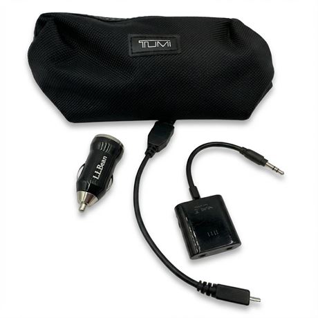 Power Charger Travel Adapter Kit In Tumi Pouch