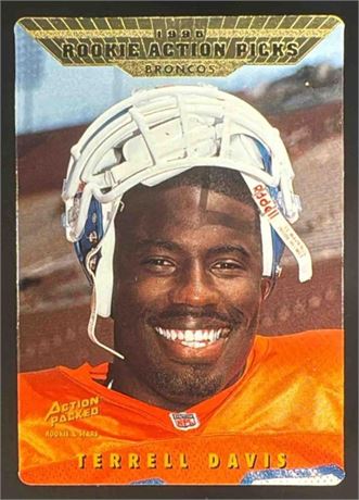 1995 Action Packed Rookies & Stars Terrell Davis #92 RC Broncos