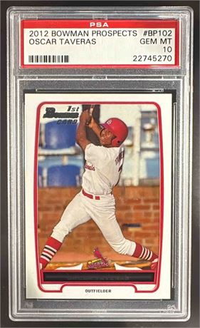 2012 Bowman Oscar Taveras #BP102 1st Prospect Cardinals PSA 10